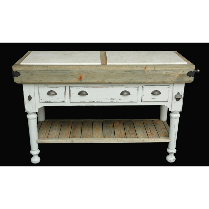 Rosecliff Heights Nella Kitchen Island with Marble Top Wayfair